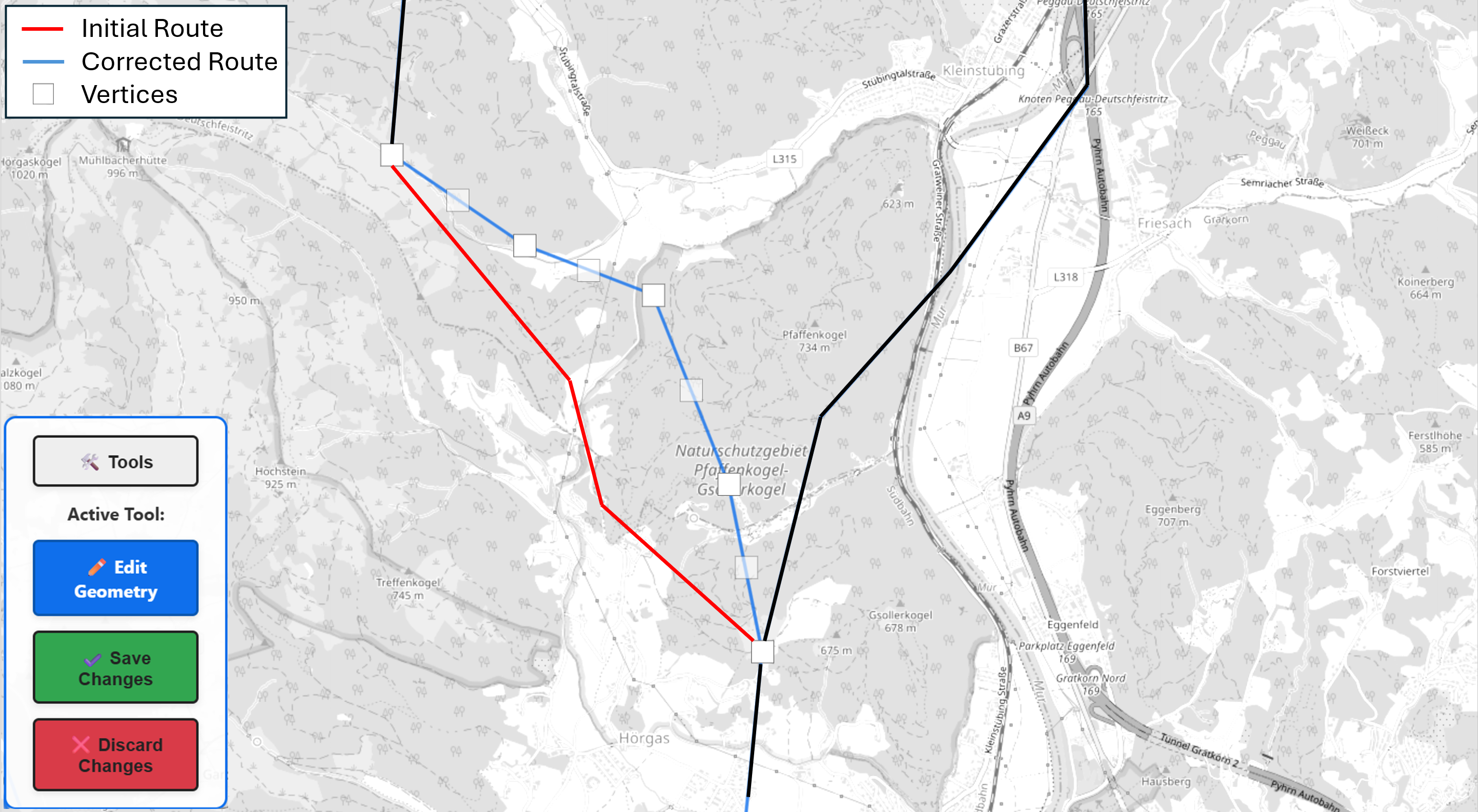 Change Pipeline Route