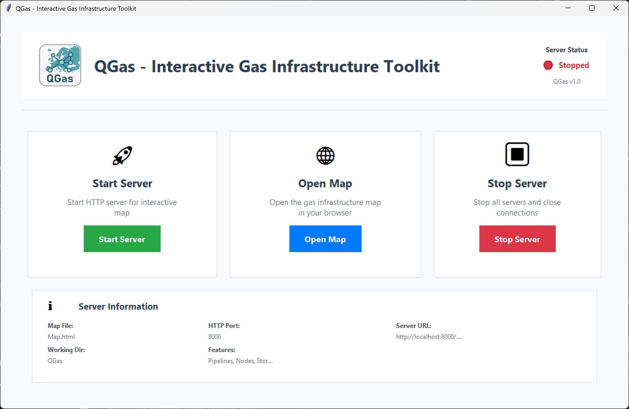 QGas Desktop GUI